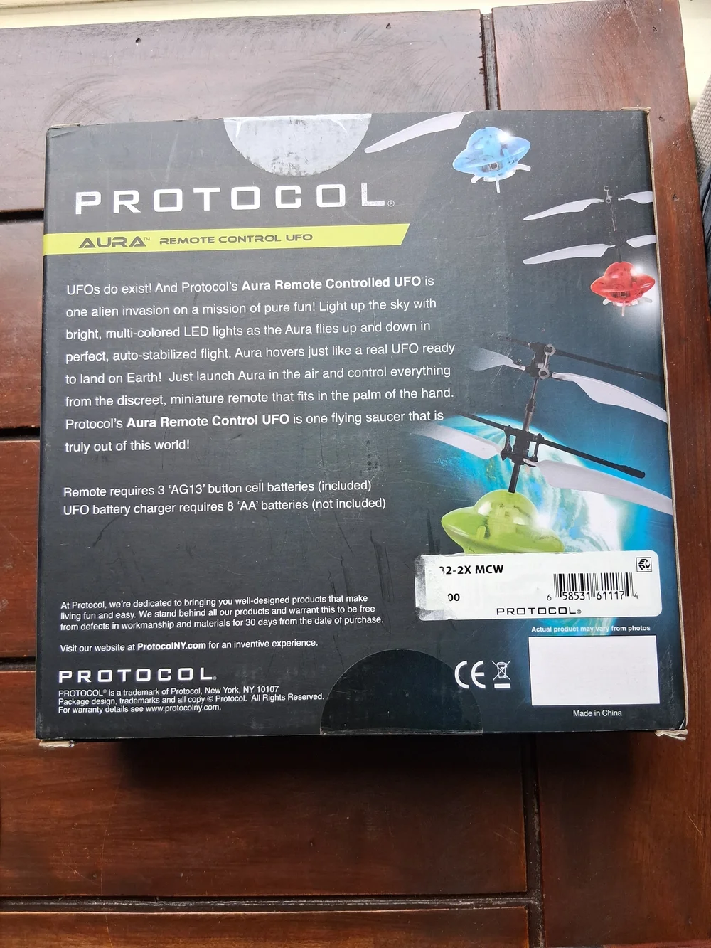 🆕️ Protocol Aura Remote Control UFO - Red and Clear